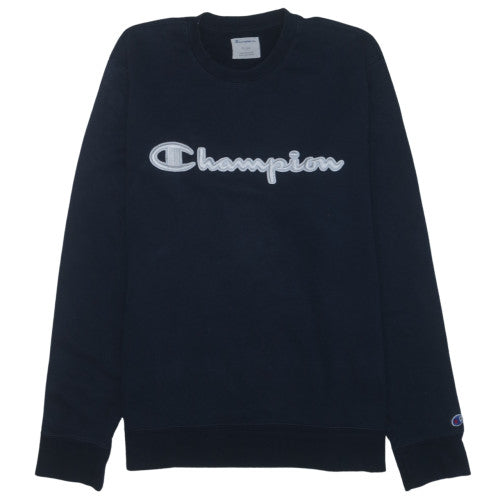 Champion Men's Black XL Pullover Embroidered Crew Neck Sweatshirt