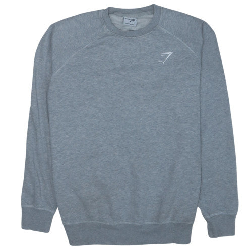 Gymshark Men's Grey Pullover Crew Neck Sweatshirt Size M Regular Fit