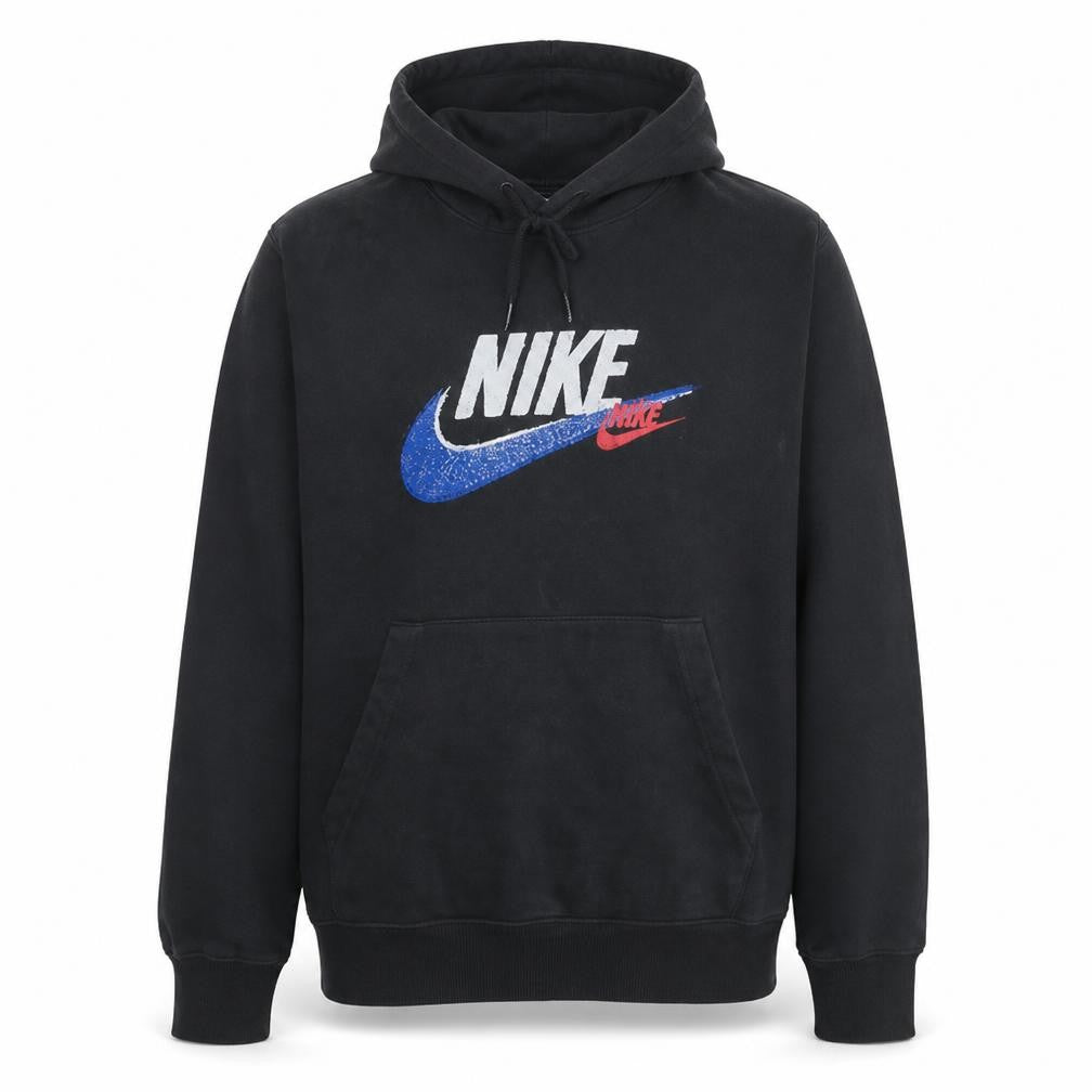 Front view of Nike Men's Black Pullover Hoodie M Regular Fit Sportswear