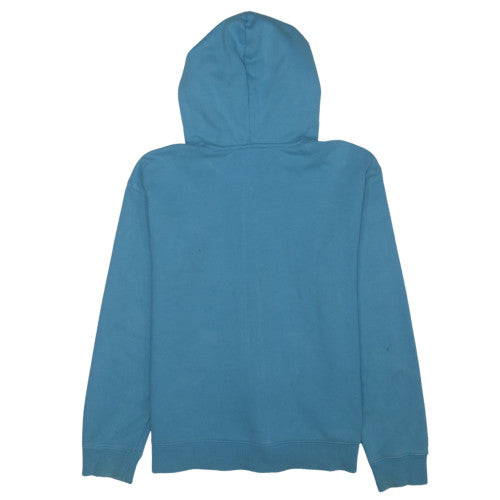 Adidas Womens Blue Full Zip Hoodie Size L Cotton Blend