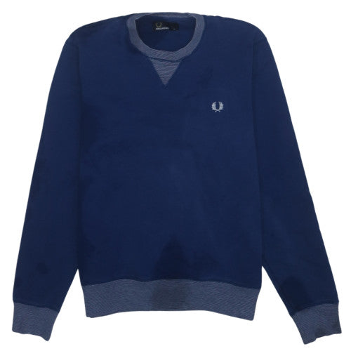 Fred Perry Men's Blue Crew Neck Pullover Sweatshirt M