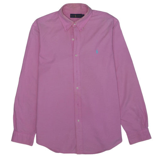 Ralph Lauren Men's Pink Long Sleeve Button-Up Cotton Shirt L