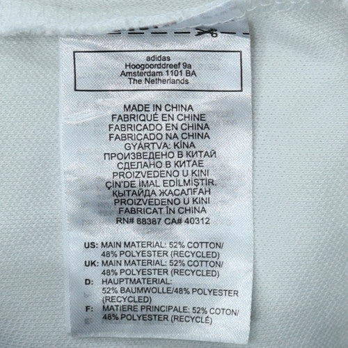 Adidas Women White Pullover Hoodie Size S Graphic Flower Design