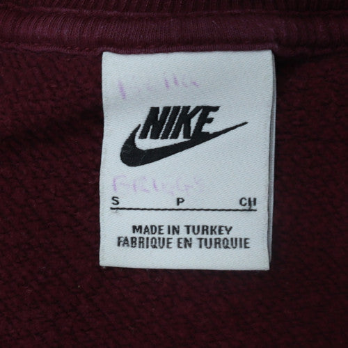 Nike Womens Burgundy Crew Neck Pullover Sweatshirt S