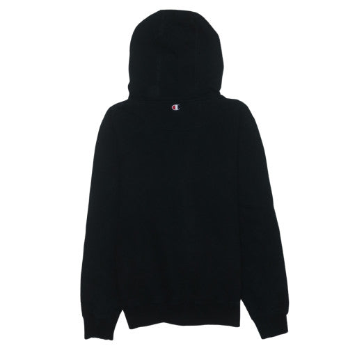 Champion Men's Black Full Zip Hoodie Small Embroidered Logo