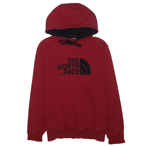 The North Face Mens Red Pullover Hoodie Size S Fleece Lined