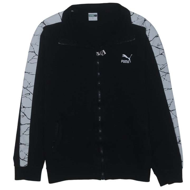 Puma Men's Black XL Track Jacket with Contrast Sleeves