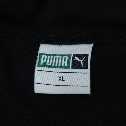 Puma Men's Black XL Track Jacket with Contrast Sleeves