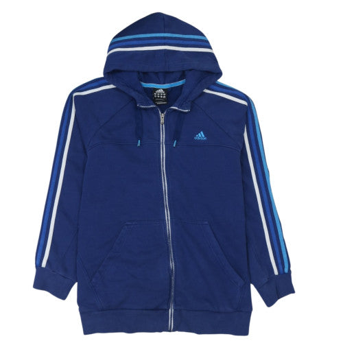 Adidas Men's Blue XL Full Zip Hoodie Sports Essential