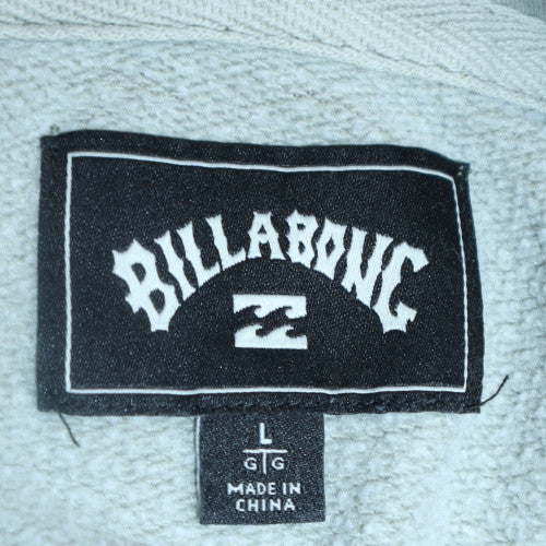 Billabong Men's Grey Pullover Hoodie L Cotton Blend Casual Style