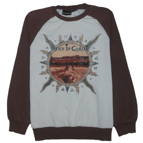 Alice In Chains Men's Brown Graphic Crew Neck Sweatshirt Size L