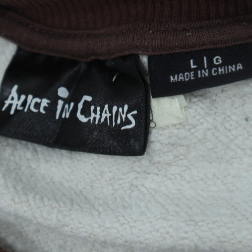 Alice In Chains Men's Brown Graphic Crew Neck Sweatshirt Size L