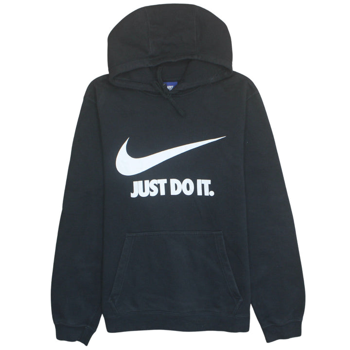 Nike Women's Black Medium Pullover Hoodie 'Just Do It' Logo Sweatshirt