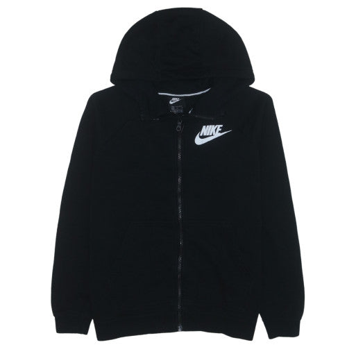 Nike Women's Black Full Zip Hoodie Medium Cotton Blend
