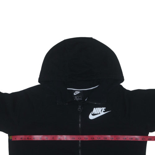 Nike Women's Black Full Zip Hoodie Medium Cotton Blend