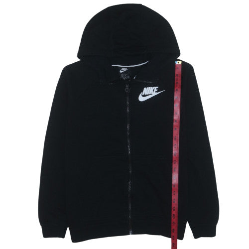 Nike Women's Black Full Zip Hoodie Medium Cotton Blend