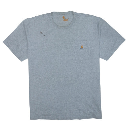 Carhartt Men's Grey Short Sleeve Pocket T-Shirt Size L Regular Fit