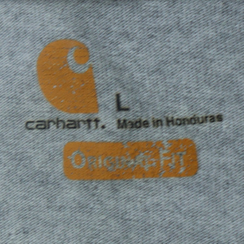 Carhartt Men's Grey Short Sleeve Pocket T-Shirt Size L Regular Fit