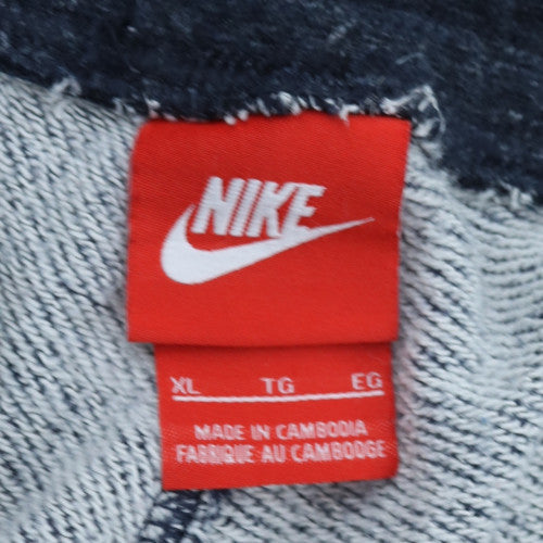 Nike Men's Blue XL Jogger Sweatpants with Logo and Drawstring