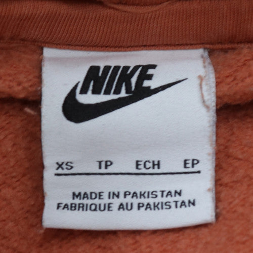 Nike Men's Orange XS Pullover Hoodie Fleece Sweatshirt