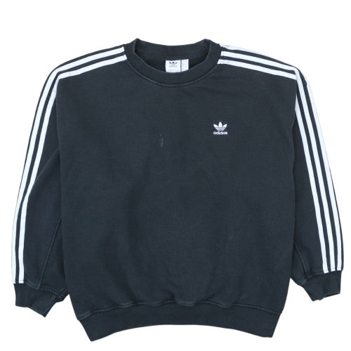 Adidas Women Black Size 12 Crew Neck Pullover Sweatshirt