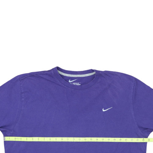 Nike Men's Purple 2XL Classic Crew Neck Embroidered T-Shirt