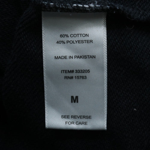 Champion Mens Black M Pullover Sweatshirt Embroidered Logo Crew Neck