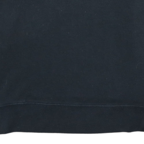 Champion Mens Black M Pullover Sweatshirt Embroidered Logo Crew Neck