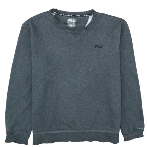 Fila Mens Grey Crew Neck Pullover Sweatshirt Size L