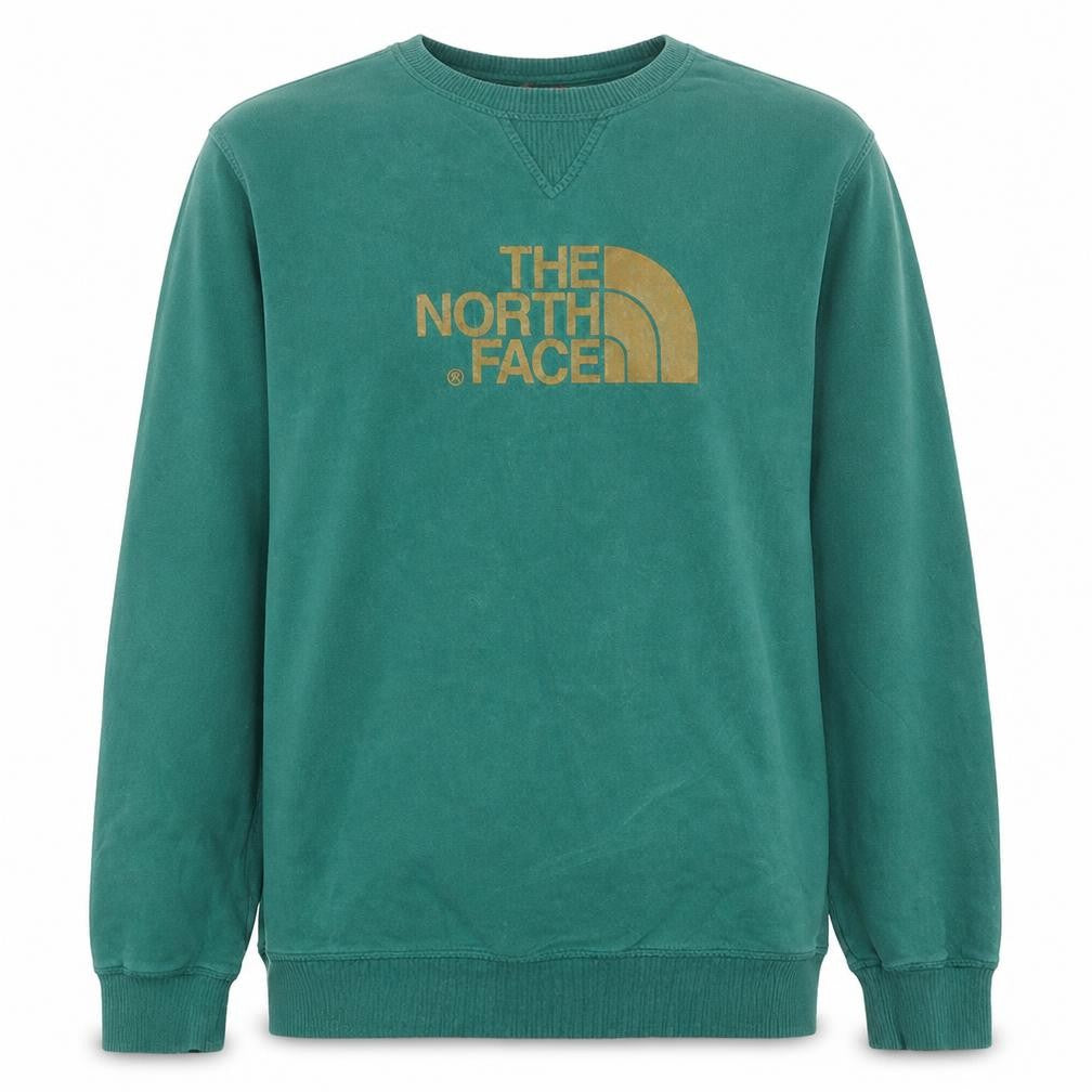 The North Face Men's Green XL Crew Neck Cotton Sweatshirt