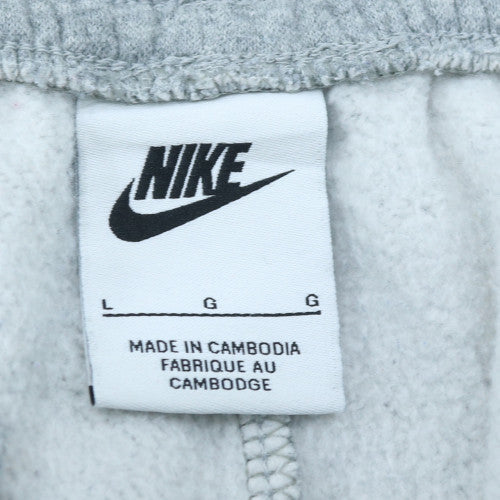 Nike Men's Grey L Sweatpants Regular Fit Fleece Joggers