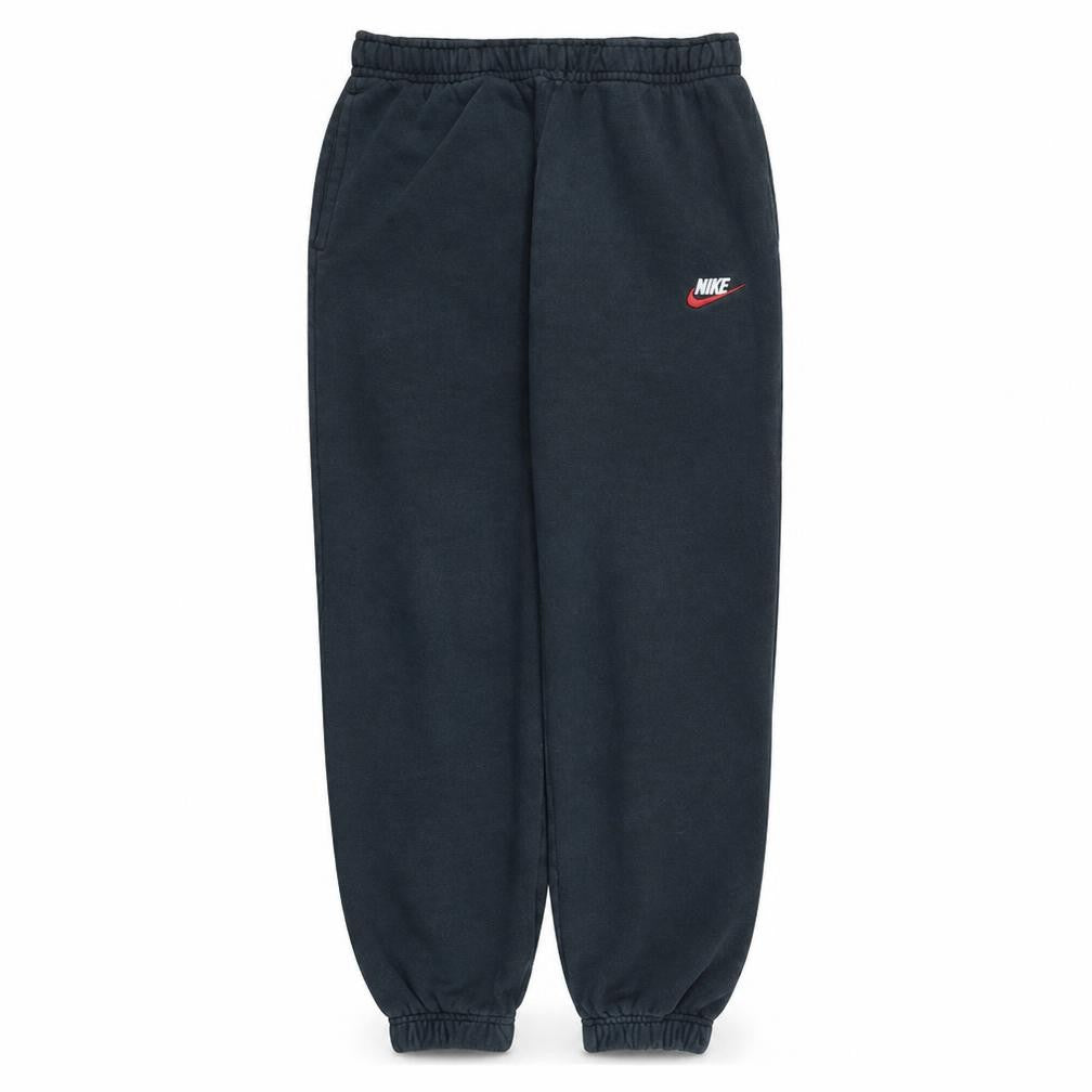 Front view of Nike Men's Black Fleece Sweatpants Small Elastic Waist Logo