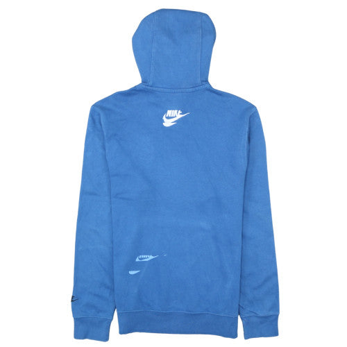 Nike Men's Blue Pullover Hoodie XS Graphic Logo Fleece Sweatshirt