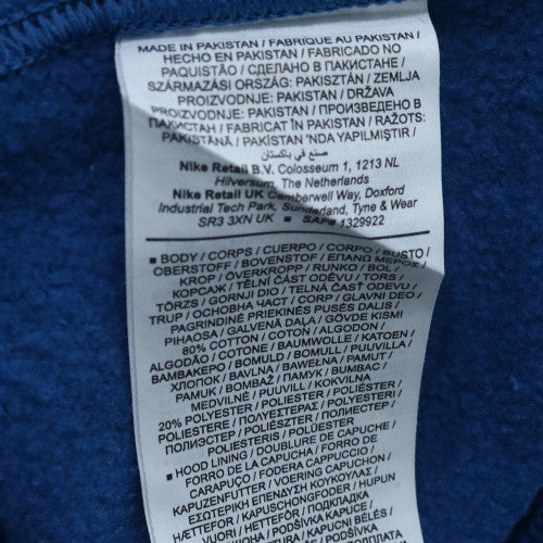 Nike Men's Blue Pullover Hoodie XS Graphic Logo Fleece Sweatshirt