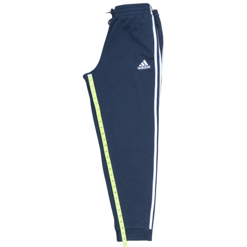 Adidas Men Blue Jogger Trousers M Regular Fit Elastic Waist