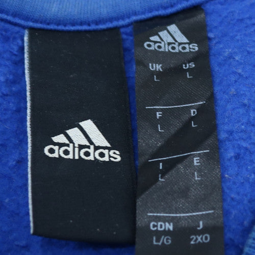 Adidas Men's Blue Crew Neck Pullover Sweatshirt Size L