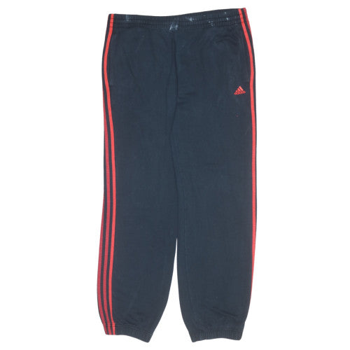 Adidas Boys Black Red Jogger Sweatpants 15-16 Years Elastic Waist