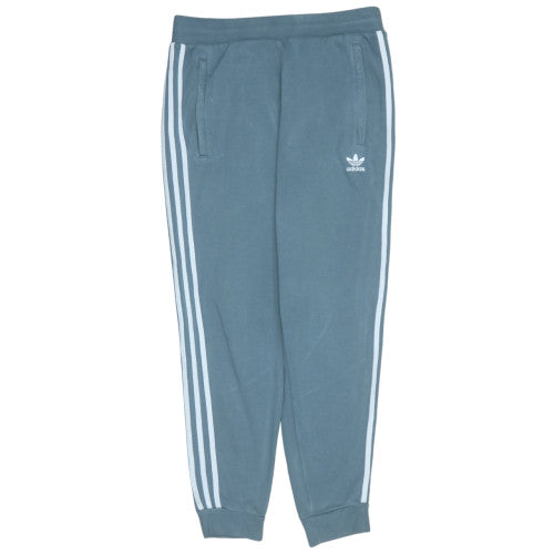 Adidas Men's Blue Sweatpants M Logo Stripe Tapered Fit