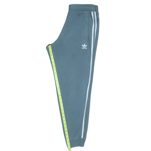 Adidas Men's Blue Sweatpants M Logo Stripe Tapered Fit
