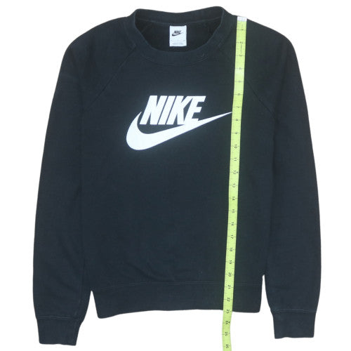 Nike Women Black Crew Neck Pullover Sweatshirt Size Small 155/80A