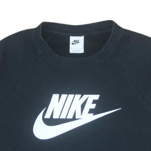 Nike Women Black Crew Neck Pullover Sweatshirt Size Small 155/80A