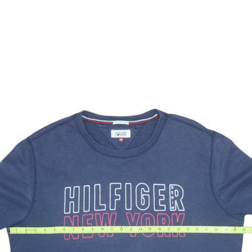 Tommy Hilfiger Men Blue 2XL Pullover Sweatshirt Crew Neck Logo