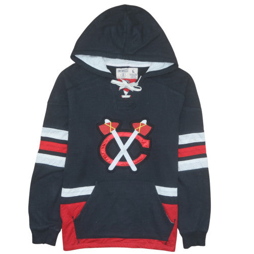 CCM Mens Black Hockey Logo Pullover Hoodie Size L