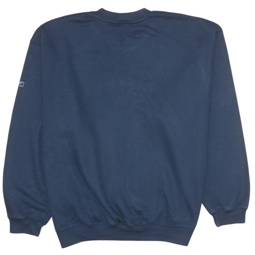 Reebok Men's Blue XL Pullover Fleece Sweatshirt Crew Neck Sport Style
