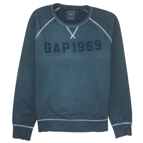 GAP Mens Blue Crew Neck Graphic 1969 Pullover Sweatshirt M