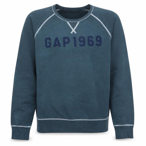Gap Mens Blue Crew Neck Graphic 1969 Pullover Sweatshirt M