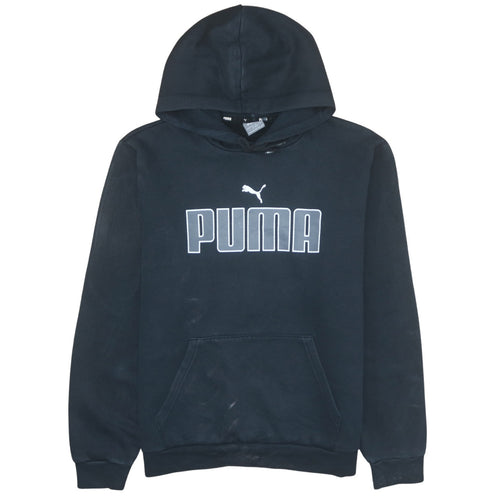 Puma Mens Black Pullover Hoodie L Sports Fleece Sweatshirt