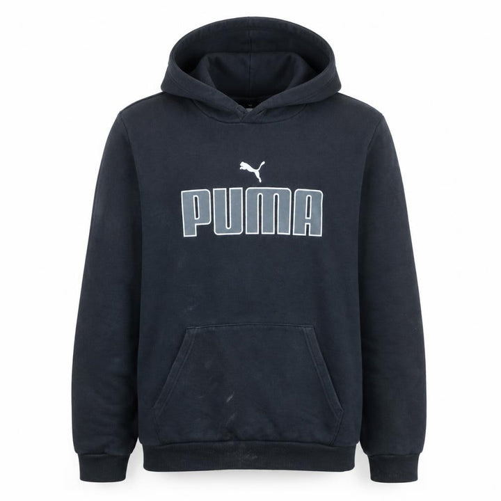 Puma Mens Black Pullover Hoodie L Sports Fleece Sweatshirt
