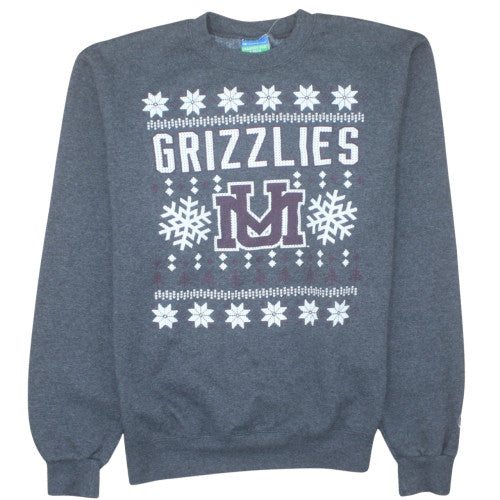 Champion Women Grey Grizzlies Crew Neck Fleece Sweatshirt Size S