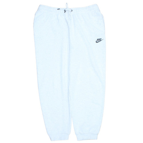 Nike Women's White L Fleece Tapered Sweatpants with Logo